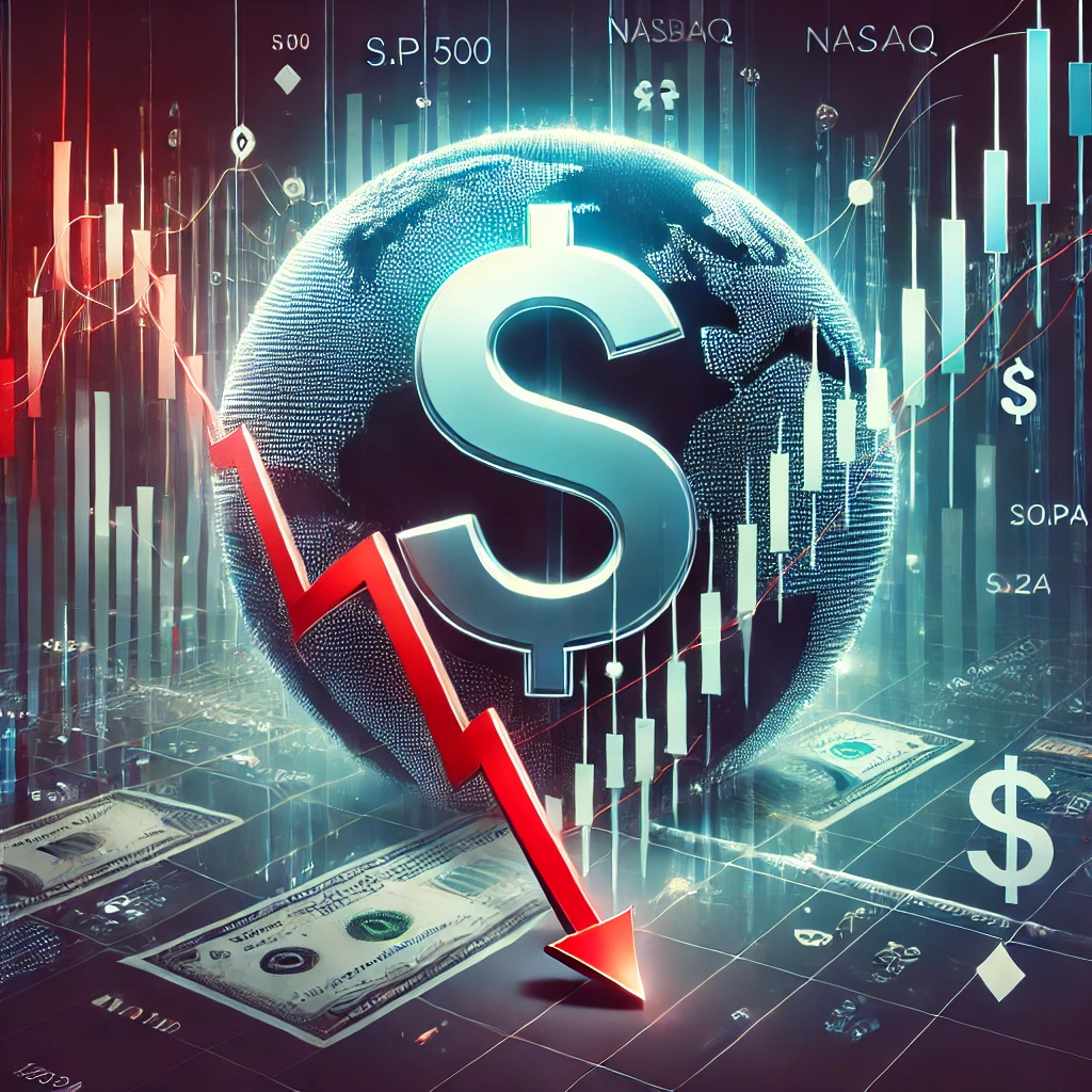 Graph showing December 2024 decline in S&P 500 and Nasdaq Composite.